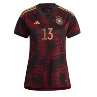 Tyskland Thomas Muller #13 Replika Bortatröja Dam VM 2022 Kortärmad